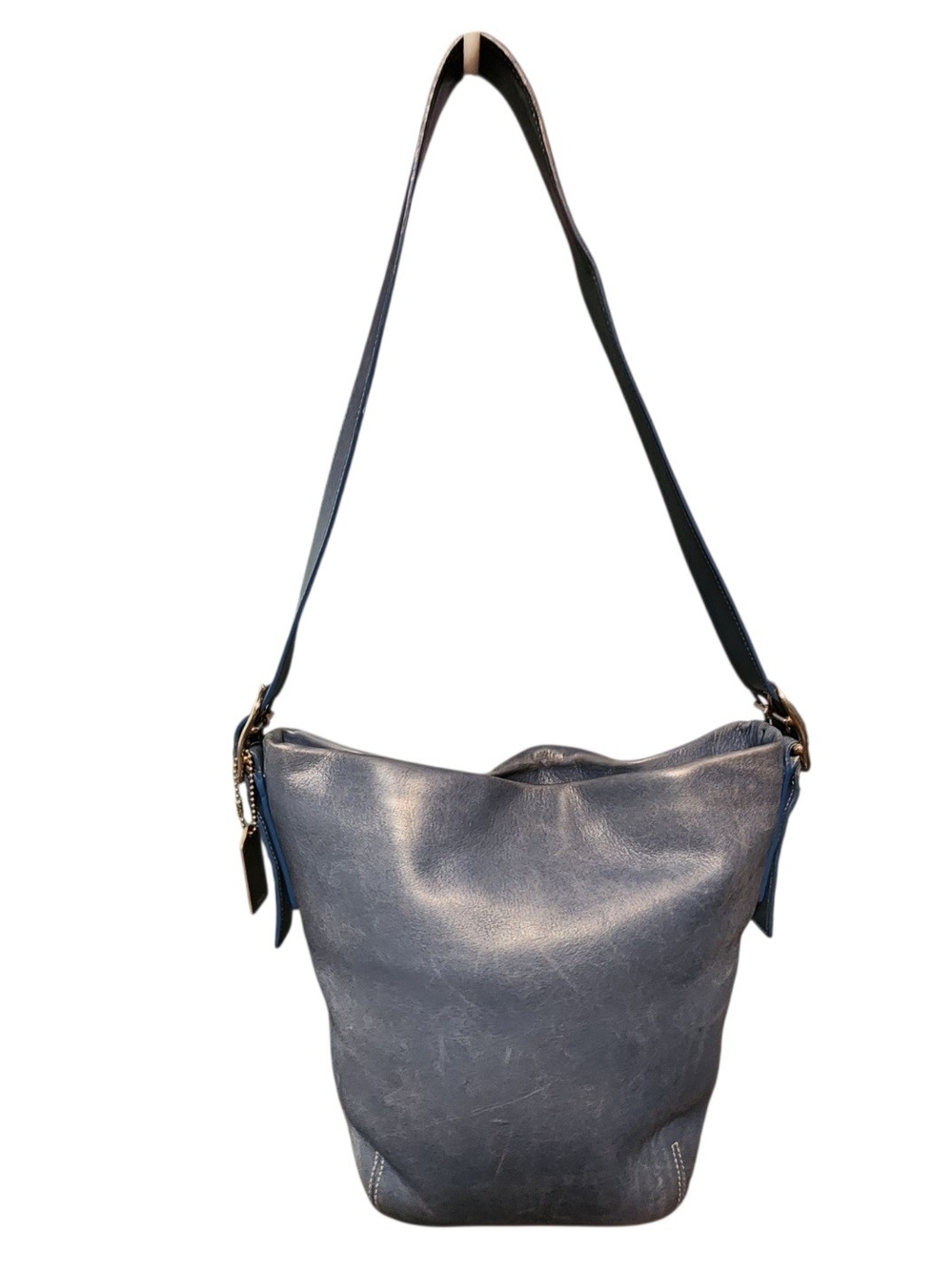 Coach Blue Leather Bucket Shoulder Bag